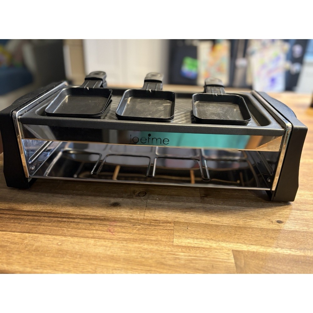 Raclette Electric Grill Indoor Non-Stick 8 Person